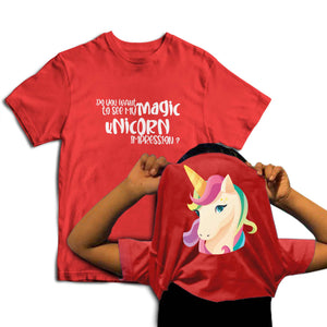 Reality Glitch Do You Want To See My Magic Unicorn? Flip Kids T-Shirt