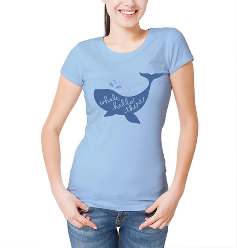 Reality Glitch Whale Hello There Womens T-Shirt