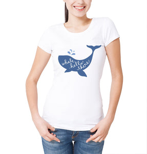 Reality Glitch Whale Hello There Womens T-Shirt