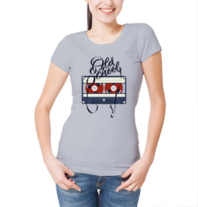 Reality Glitch Old School Classic Cassette Tape Womens T-Shirt