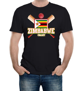 Reality Glitch Zimbabwe Cricket Supporter Flag Mens T-Shirt