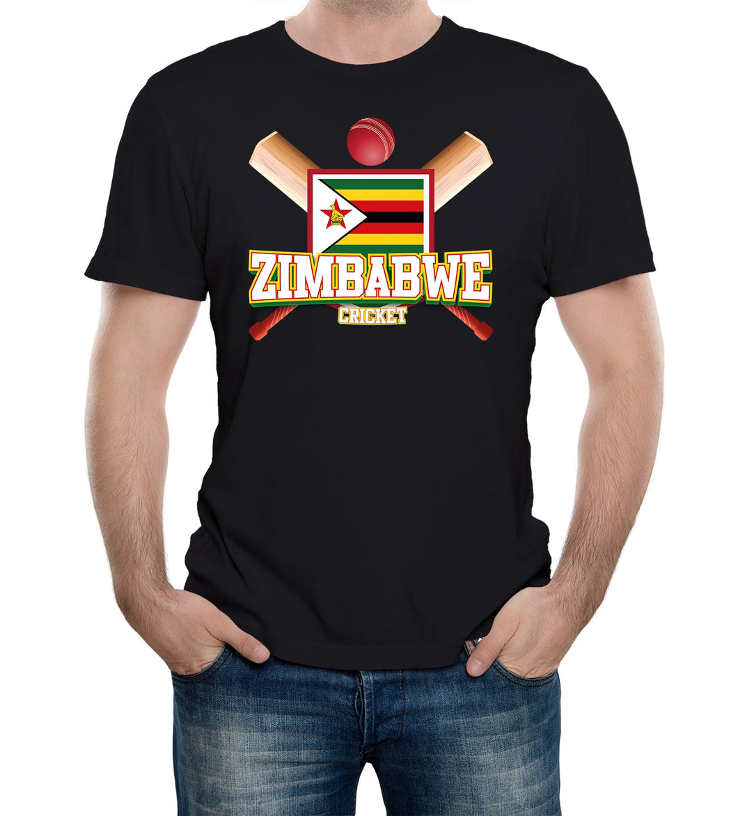 Reality Glitch Zimbabwe Cricket Supporter Flag Mens T-Shirt