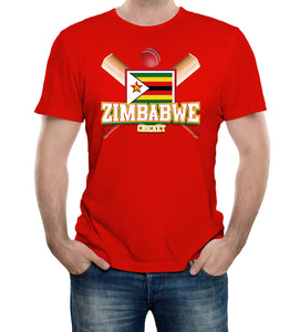 Reality Glitch Zimbabwe Cricket Supporter Flag Mens T-Shirt